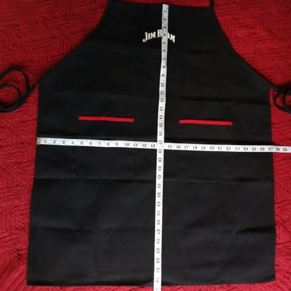 Jim Beam Classic Grilling Apron Heavy Duty With Pockets Black